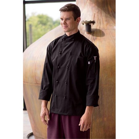 Nathan Caleb Soho Crossover Chef Coat in Black - 4XLarge NA2499321